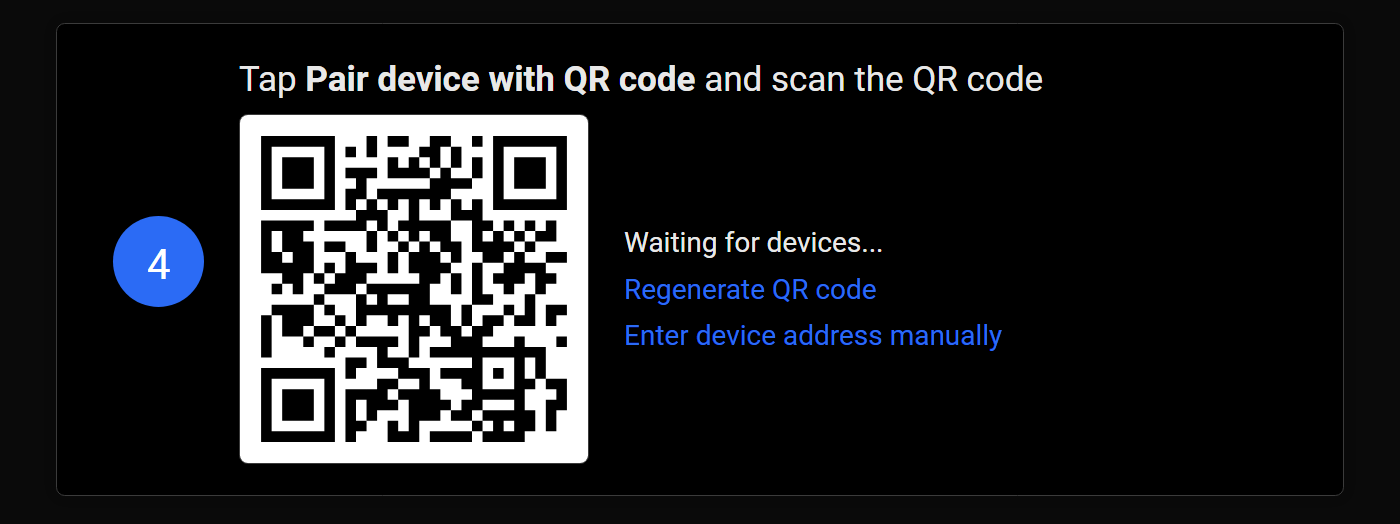 Pair device by scanning QR code